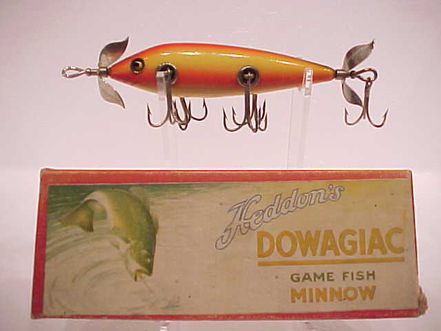 Heddon 300 Fat Body Musky Minnow Crackle Back Fishing Lure & Original Box