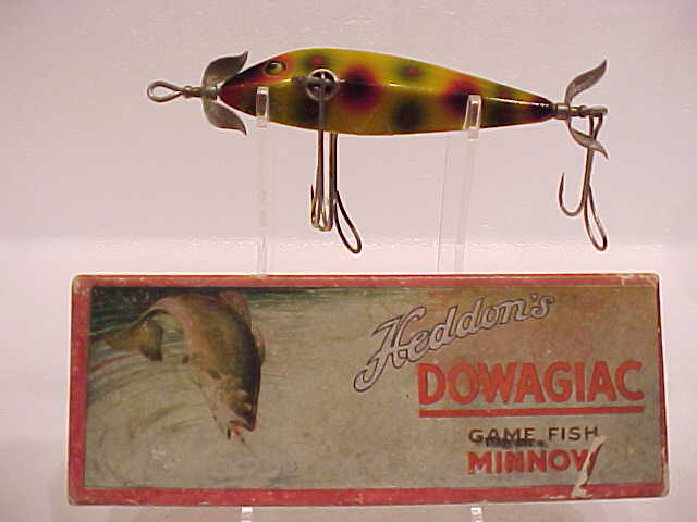 Heddon 300 Fat Body Musky Minnow Crackle Back Fishing Lure & Original Box