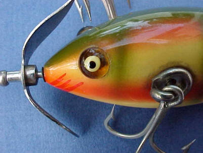 Antique Fishing Lure Glass, Tack, and Painted Eyes