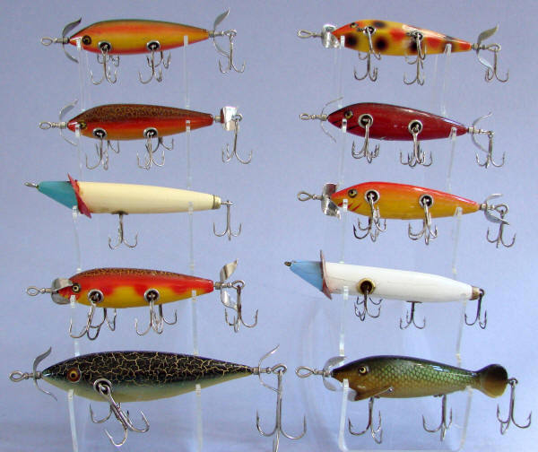 Antique Fishing Lure Glass, Tack, and Painted Eyes