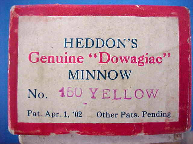 Heddon Antique Lure Box End Numbers