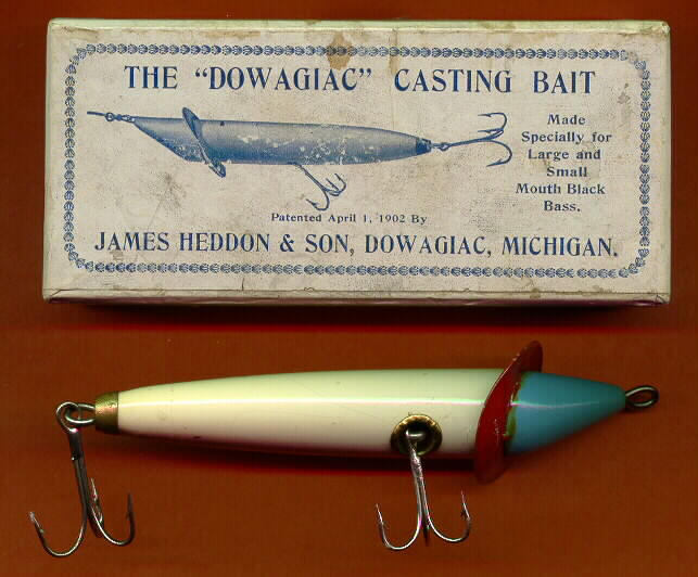 Heddon's Early Dowagiac Wood Fishing Lures