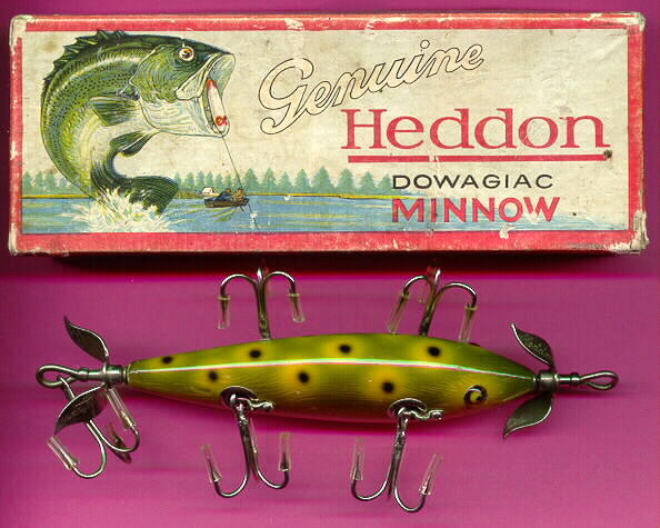 Heddon fishing lures in frog colors