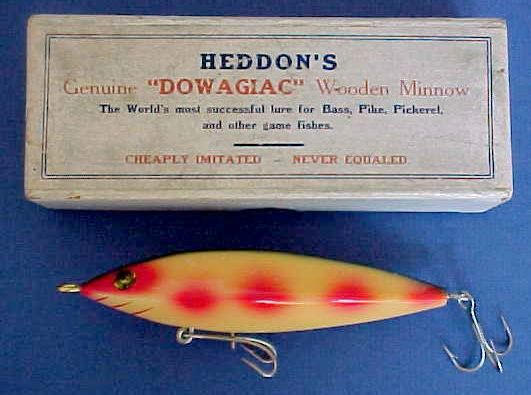 Heddon's Early Dowagiac Wood Fishing Lures