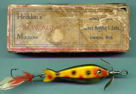 Heddon's Early Dowagiac Wood Fishing Lures