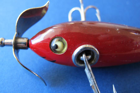 Antique Fishing Lure Glass, Tack, and Painted Eyes